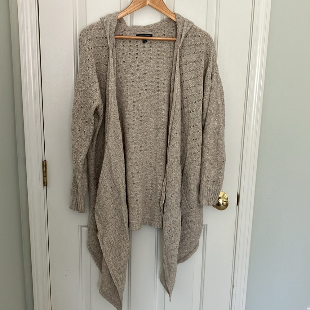 American Eagle open front hooded cardigan sweater